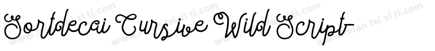 Sortdecai Cursive Wild Script字体转换